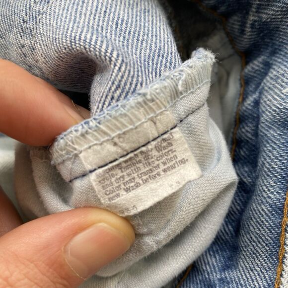 Vintage Levi's 517 0217 Faded Blue Jeans Bootcut Flare 34x33 1985 Orange Tab - Picture 5 of 8